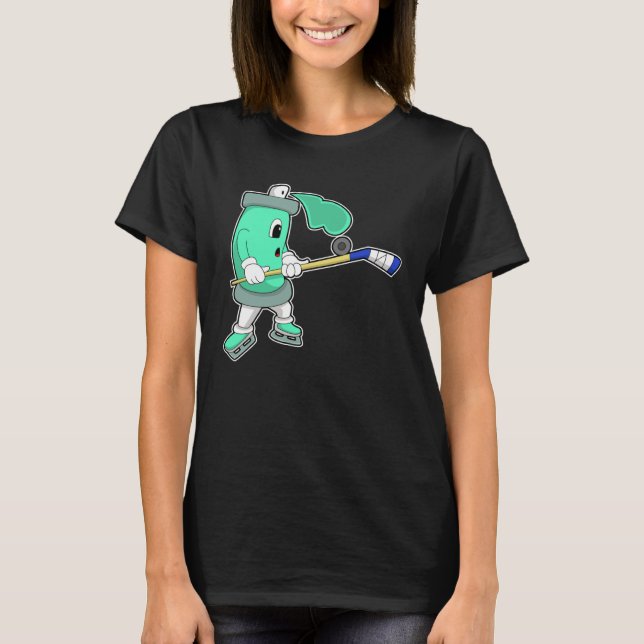 Ice spray Ice hockey Ice hockey stick Sports T-Shirt (Front)