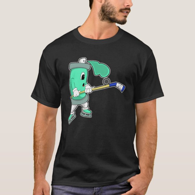 Ice spray Ice hockey Ice hockey stick Sports T-Shirt (Front)