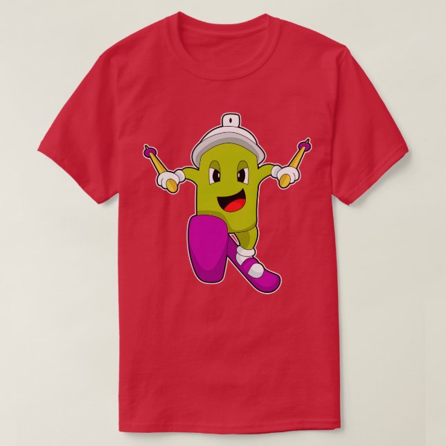 Ice spray Skier Ski T-Shirt (Design Front)