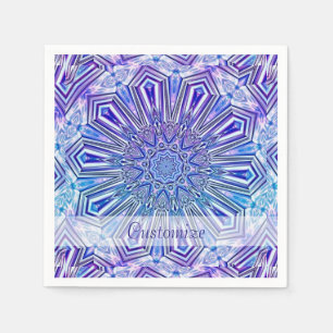 Ice Star Kaleidoscope Pattern Napkins 2