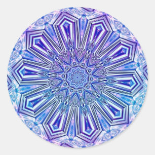 Ice Star Kaleidoscope Pattern Stickers