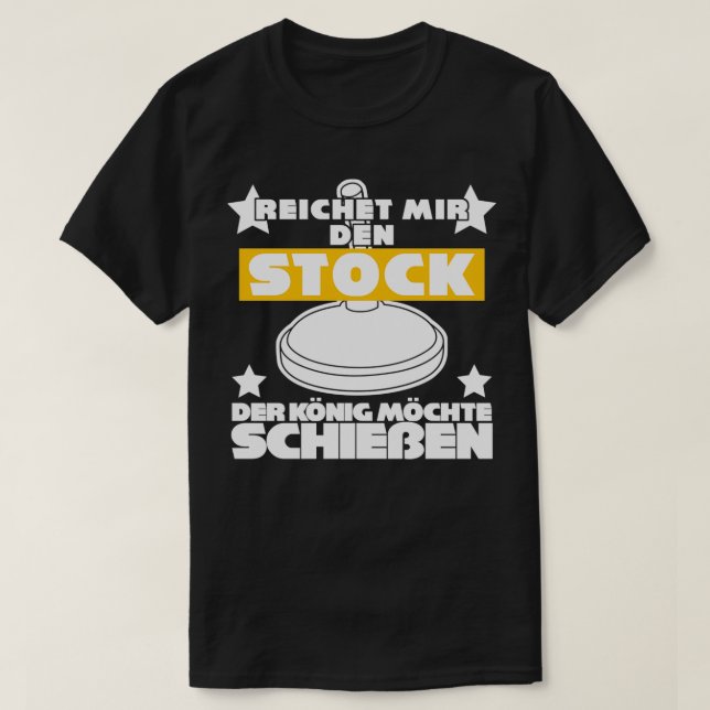 Ice Stock Joke Stock Shooting Sport T-Shirt (Design Front)