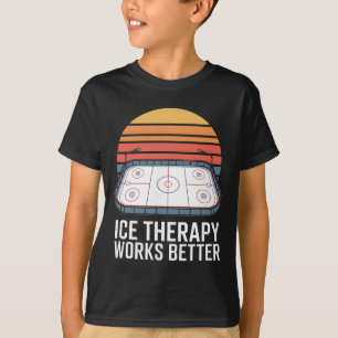 Ice Therapy Works Better Hockey Rink Retro T-Shirt
