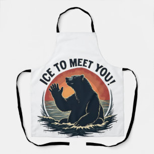 Ice To Meet You Polar Bear Christmas Gift Apron