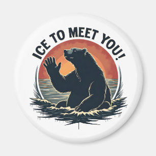 Ice To Meet You Polar Bear Christmas Gift  Magnet
