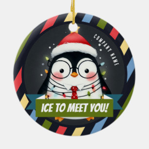 Ice to meet you! Temp - Office Christmas Ceramic Tree Decoration