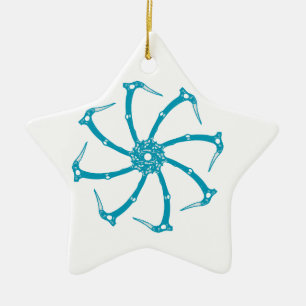 Ice Tool Spindle Ceramic Tree Decoration