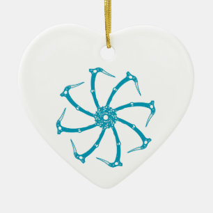 Ice Tool Spindle Ceramic Tree Decoration