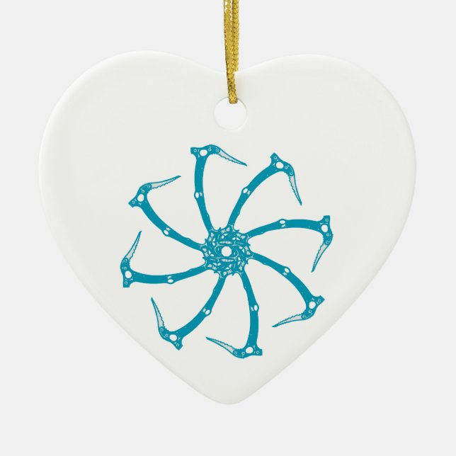 Ice Tool Spindle Ceramic Tree Decoration (Front)