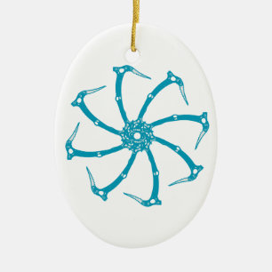 Ice Tool Spindle Ceramic Tree Decoration