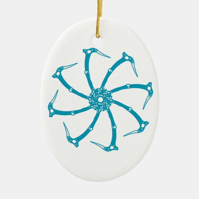 Ice Tool Spindle Ceramic Tree Decoration (Front)