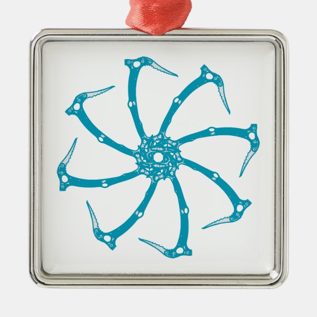 Ice Tool Spindle Metal Tree Decoration (Front)