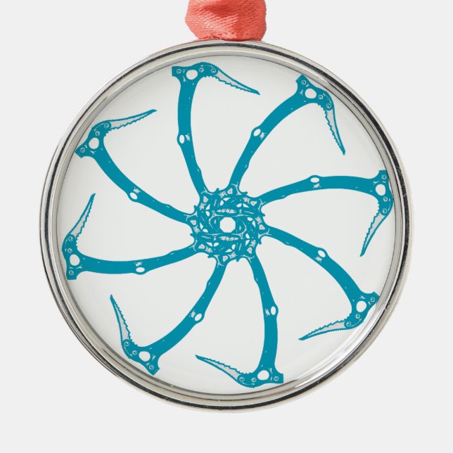 Ice Tool Spindle Metal Tree Decoration (Front)