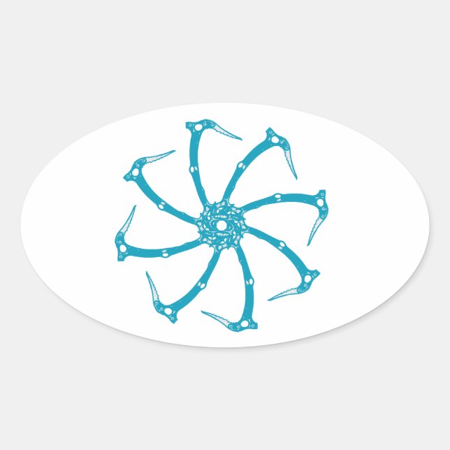 Ice Tool Spindle Oval Sticker (Front)