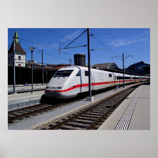 ICE train in Cologne Poster (Front)