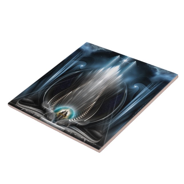 Ice Vision Of The Imperial View Digital Art Tile (Side)