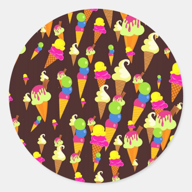 Ice Wallpaper Classic Round Sticker (Front)