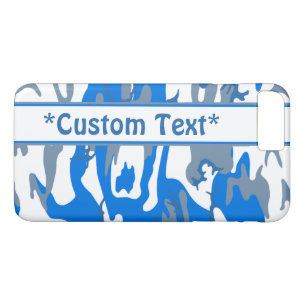 Ice Water Blue Camo w/ Custom Text iPhone 8 Plus/7 Plus Case