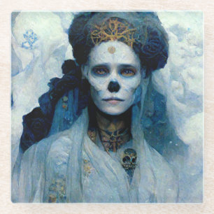 Ice Witch 4 Fantasy Sci-Fi Glass Coaster