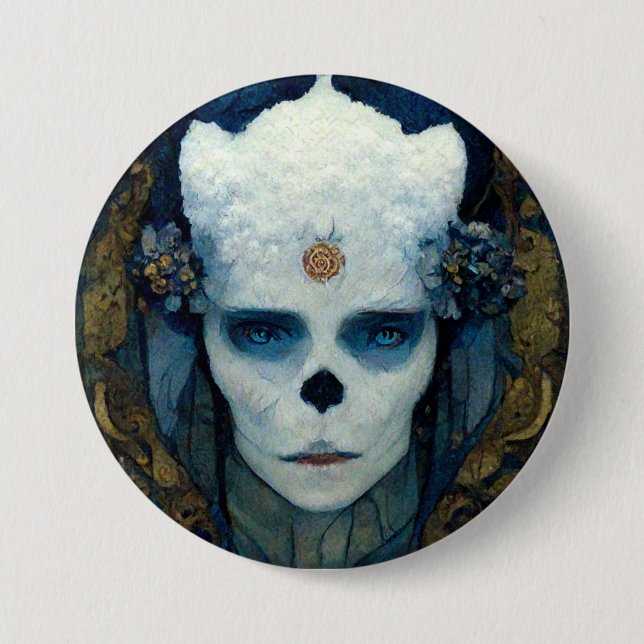 Ice Witch Fantasy Sci-Fi Art 7.5 Cm Round Badge (Front)