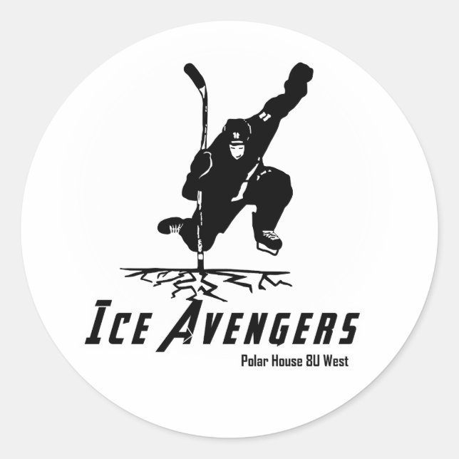 IceAvengers Helmet/Water bottle Sticker (Front)