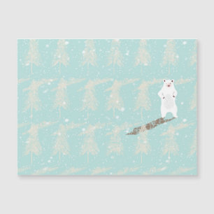 Icebear in snow forest