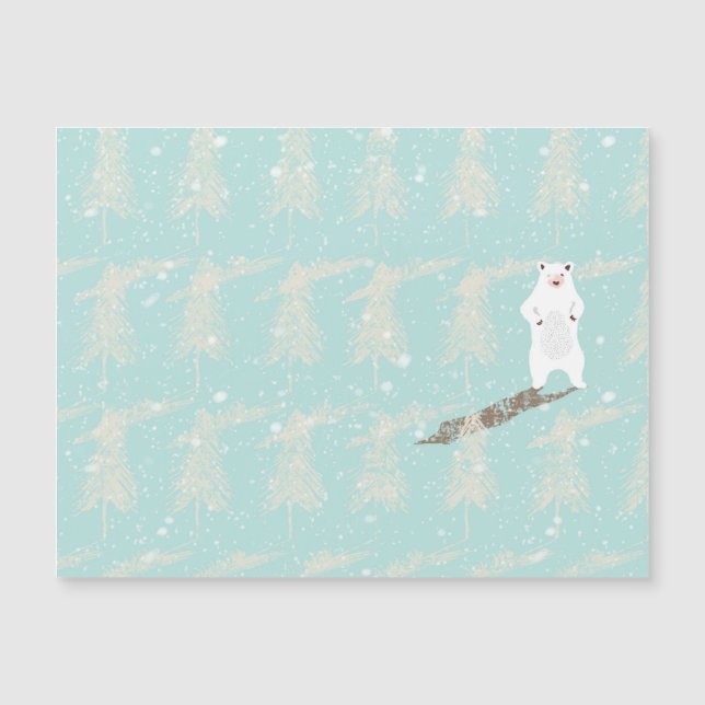 Icebear in snow forest (Front)