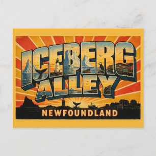 Iceberg Alley Newfoundland Ancient Giants Postcard