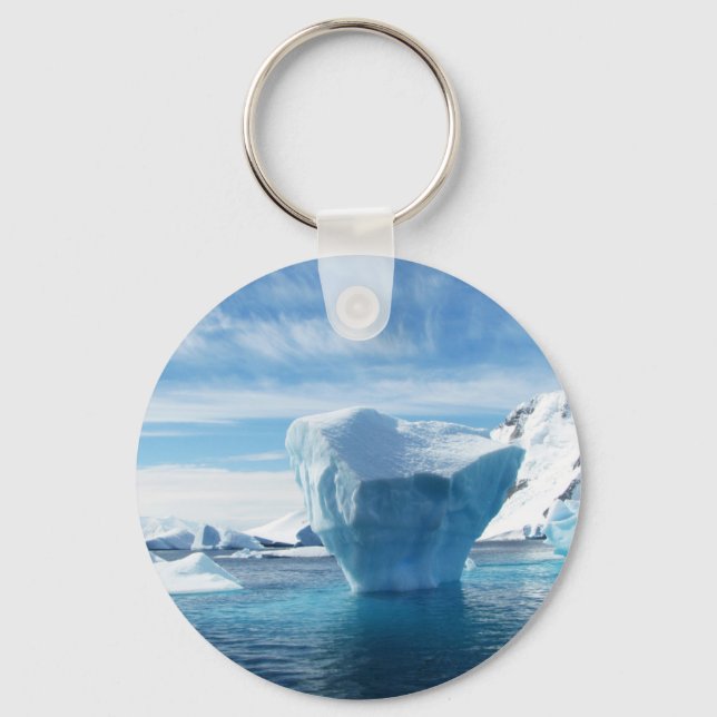 Iceberg Antarctica nature scenery Key Ring (Front)