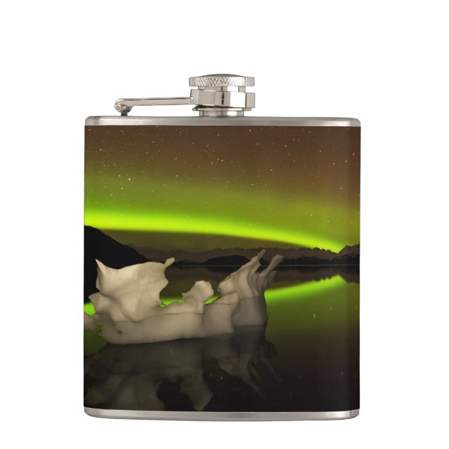 Iceberg Aurora Hip Flask (Front)