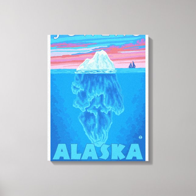 Iceberg Cross-Section - Juneau, Alaska Canvas Print (Front)