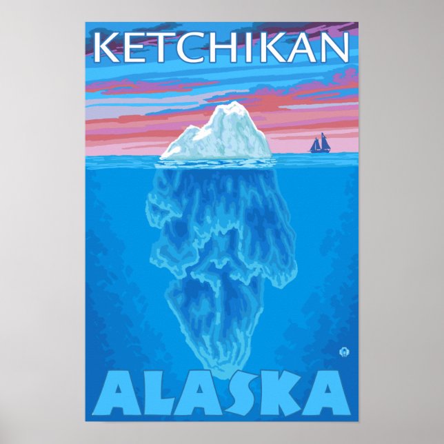 Iceberg Cross-Section - Ketchikan, Alaska Poster (Front)