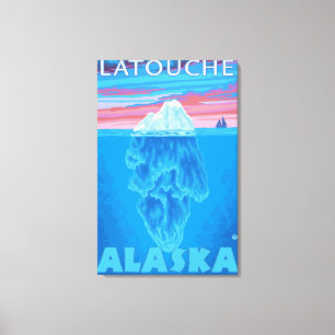 Iceberg Cross-Section - Latouche, Alaska Canvas Print