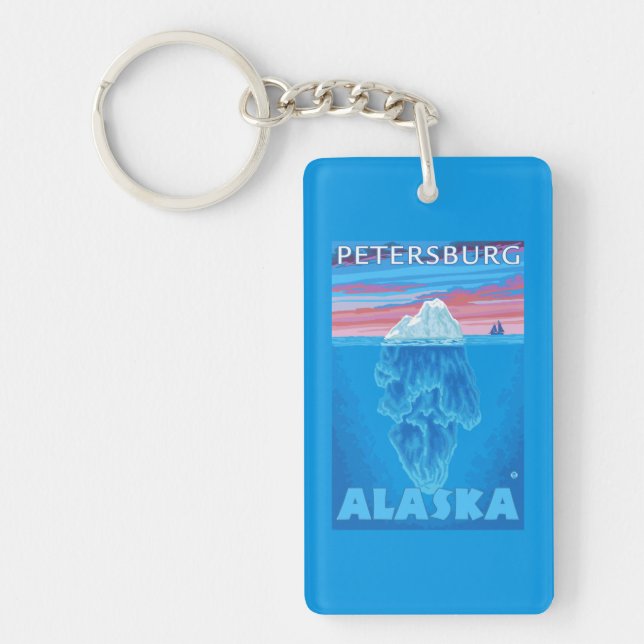 Iceberg Cross-Section - Petersburg, Alaska Key Ring (Front)