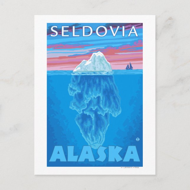 Iceberg Cross-Section - Seldovia, Alaska Postcard (Front)