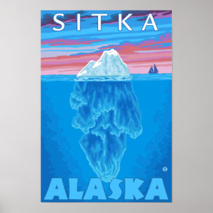 Iceberg Cross-Section - Sitka, Alaska Poster