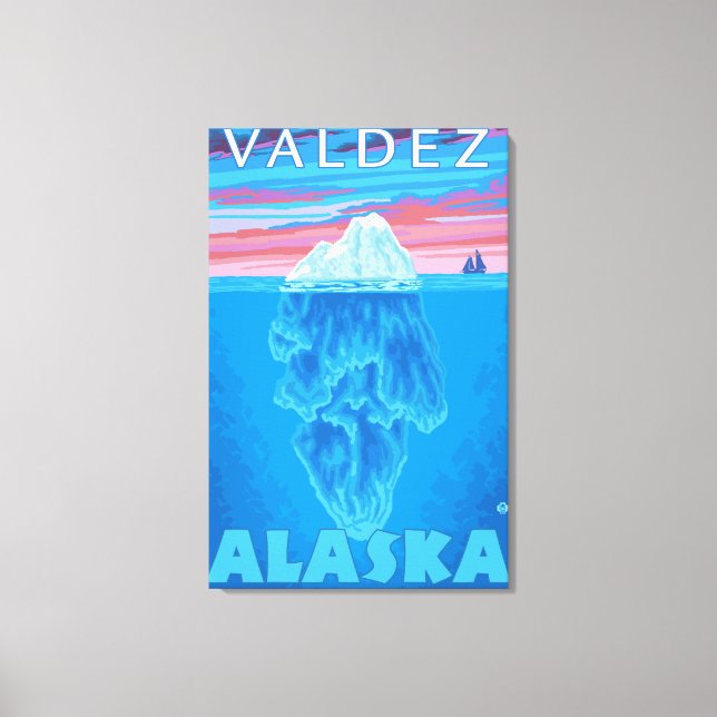 Iceberg Cross-Section - Valdez, Alaska Canvas Print (Front)