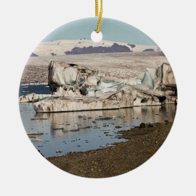 Iceberg formations ceramic tree decoration (Front)