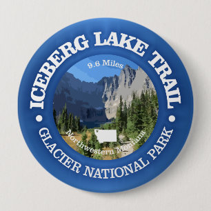 Iceberg Lake Trail (rd) 10 Cm Round Badge