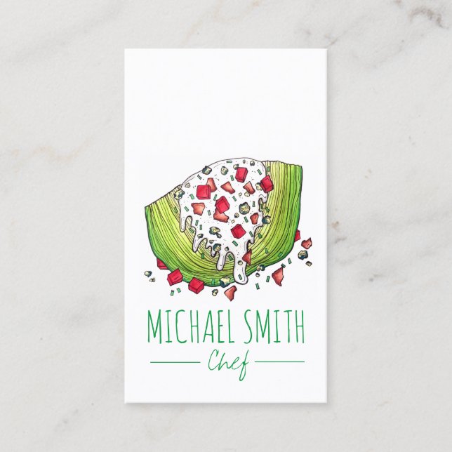 Iceberg Lettuce Wedge Salad Food Caterer Chef Business Card (Front)