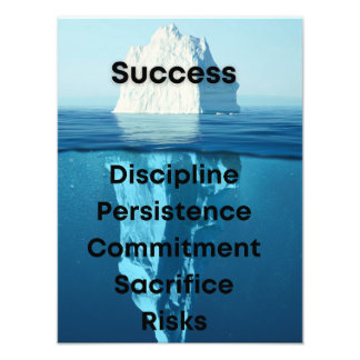 Iceberg, motivational inspiration   photo print
