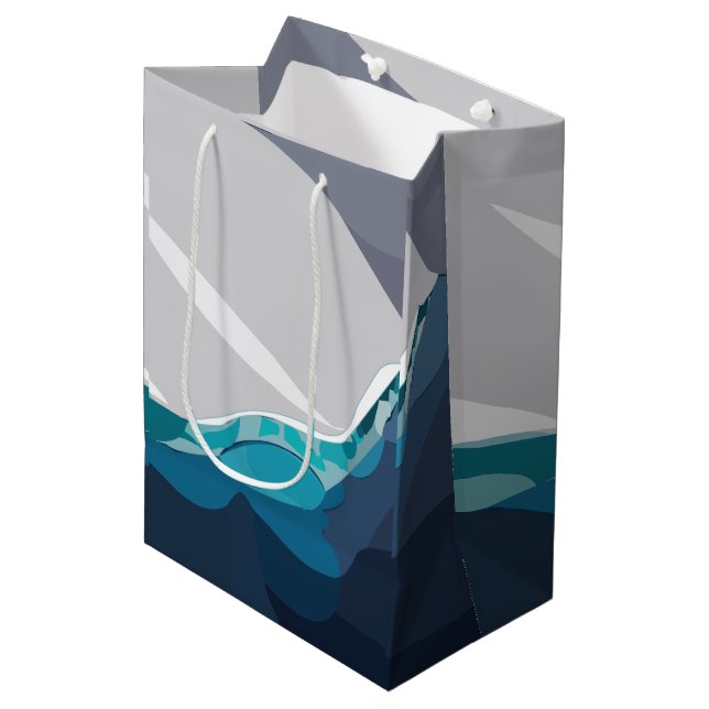 Iceberg Ocean Landscape  Medium Gift Bag (Front Angled)