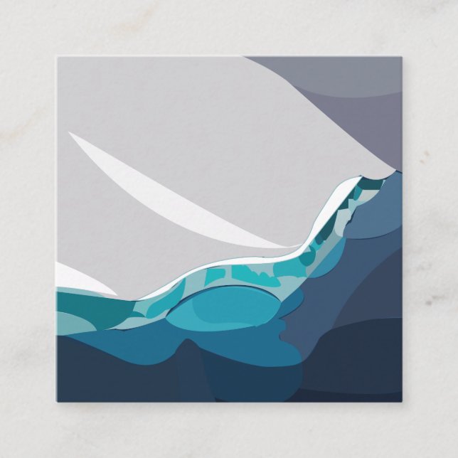 Iceberg Ocean Landscape  Square Business Card (Front)