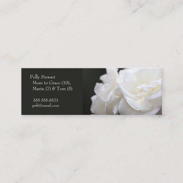 Iceberg roses Mum Mini Business Card (Front)