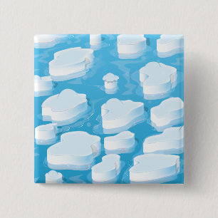 Icebergs 15 Cm Square Badge