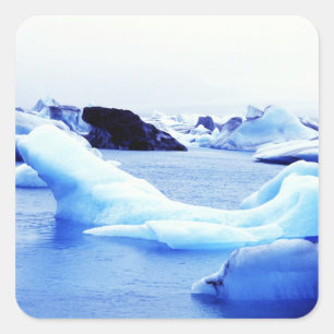 Icebergs at Jokulsarlon Lagoon Square Sticker