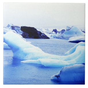 Icebergs at Jokulsarlon Lagoon Tile