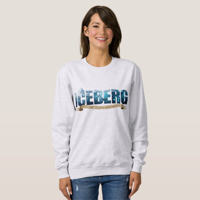 Icebergs Floating Glacial Formations Polar Ocean Sweatshirt (Front Full)