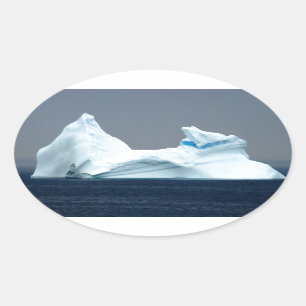 Icebergs in Newfoundland Oval Sticker
