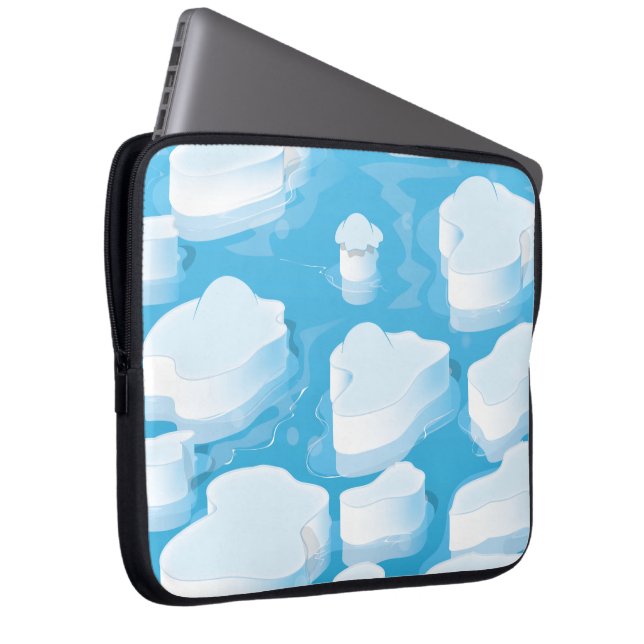 Icebergs Laptop Sleeve (Front Right)